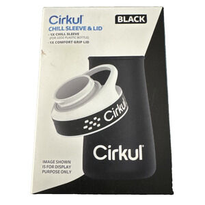Cirkul Chill Sleeve & Comfort-Grip Lid for 22oz Bottle Black